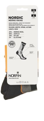Носки Norfin T3A NORDIC MERINO HIKING CREW р.(42-44) L — изображение 3