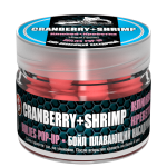 Бойлы насад. плав. Sonik Baits CRANBERRY-SHRIMP Fluo Pop-ups 14мм 90мл