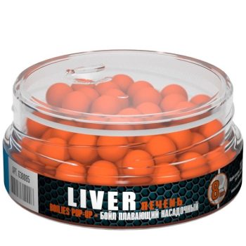 Бойлы насад. плав. Sonik Baits LIVER MICRON Fluo Pop-ups 8мм 50мл