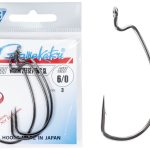 Крючки офсетные Gamakatsu WORM OFFSET EWG SL HOOKS BLACK №6/0, 3шт.