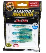 Виброхвост LJ 3D Series Makora Shad Tail 3.0in (7,6см), цвет 002, 7 шт. — изображение 3