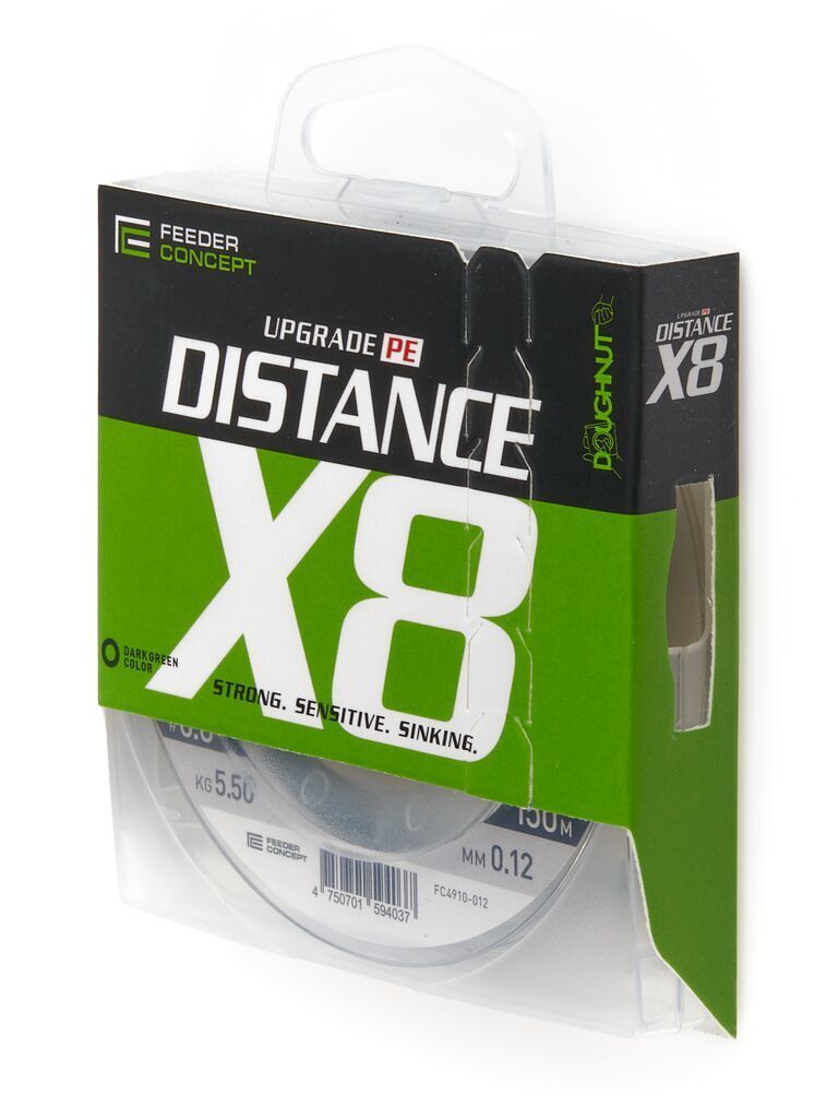 FC4910-012 Леска плетёная Feeder Concept DISTANCE X8 150 м, 0.12 мм — изображение 1