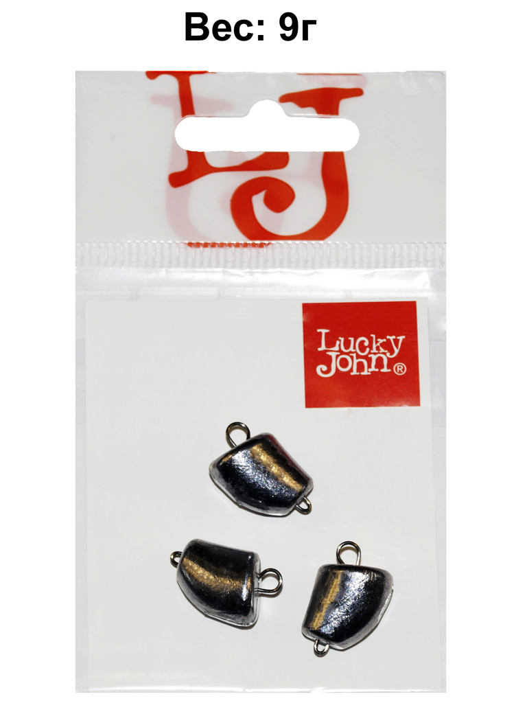 LJCS-0090 Груз-головки разборные Lucky John CLOVE SMALL 9г, уп. 3шт — изображение 1