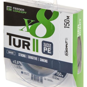 Леска плетёная Feeder Concept Tur II X8 BRAID Dark Grey 150м, 0.12мм