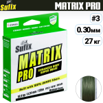 Шнур плетеный SUFIX Matrix Pro зеленая 135 м 0.30 мм